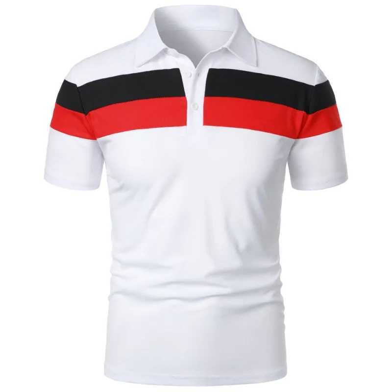 Men's T-Shirts Summer Luxury Polo Shirt Mens Polo Shirt Large Polo Shirt Spliced Shorts Sled Polo Collar Business T-shirt Sweater 6XL J240426