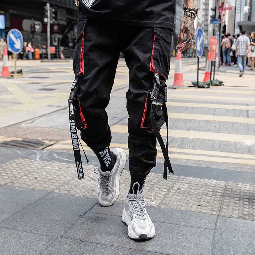 Herrenhosen Herren Jogger Cargohose mit mehreren Taschen elastische Taille Harem Hosen Herren lässige Hip-Hop Street Kleidung Sporthosen Stifte Hose Techwearl2404