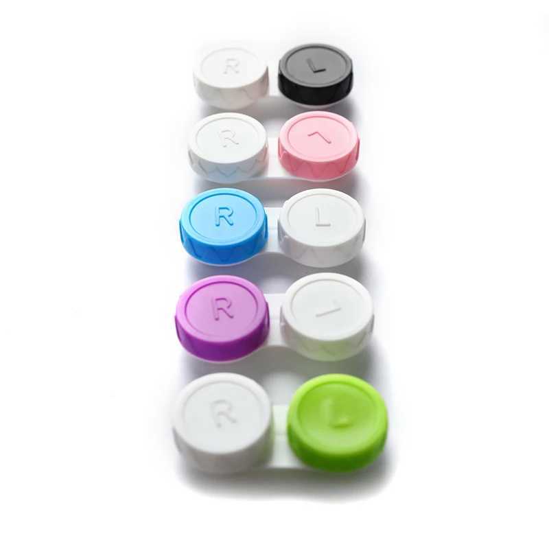 Contact Lens Accessories Random Contact Lens L+R Cases Storage Holder Soaking Container Travel Accessaries d240426