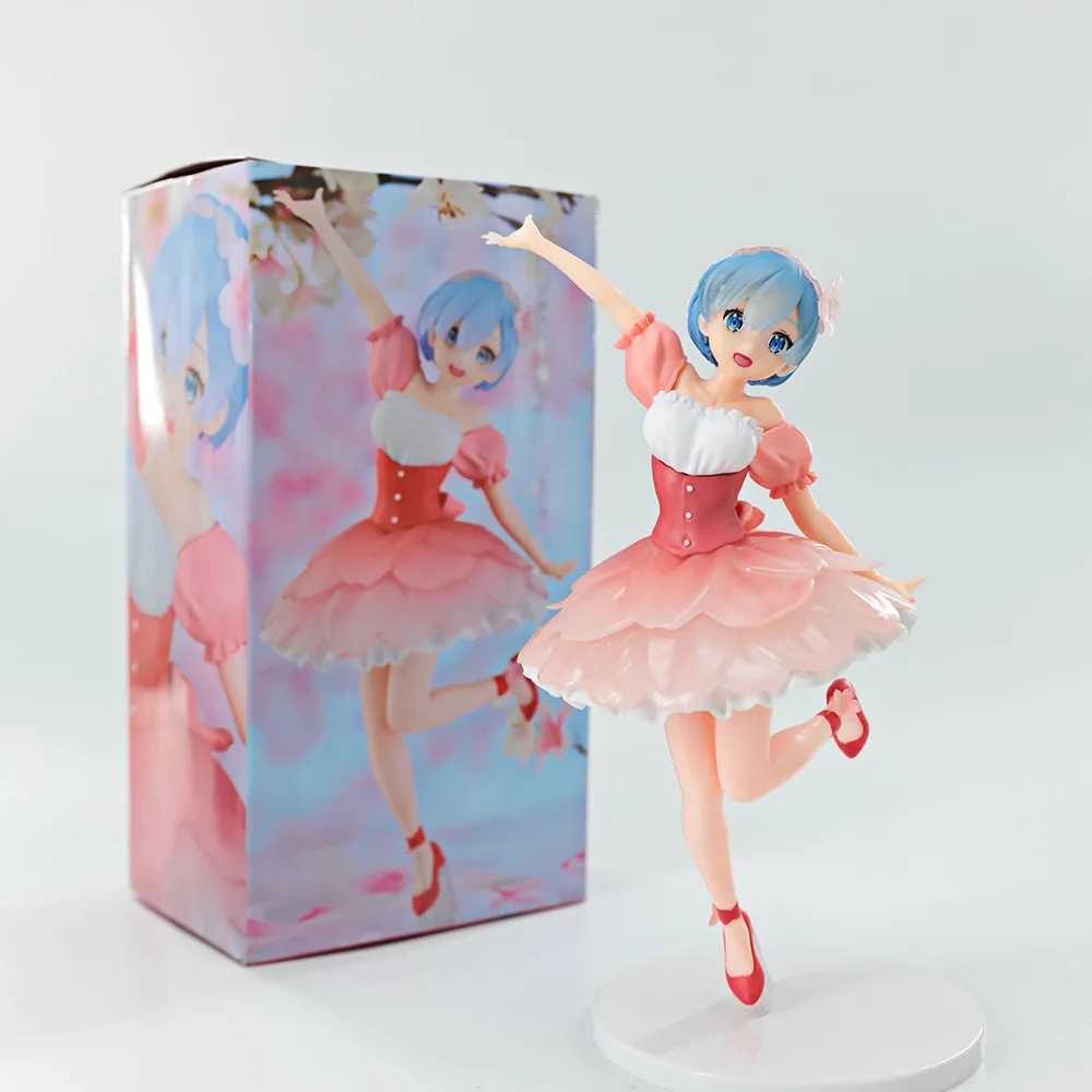 Anime manga ref w innym świecie od Zero Rem Cherry Blossoms Standing Model Toy Pvc Collection Desktop Namesl2404