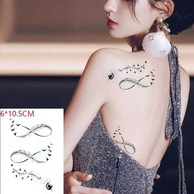 Tatuaż transfer Wodoodporna TETUTOU TATTOUKA PTAKA PTAKOWA PITRZE PITWOREM ALPHABET SEKSESL Body Art Tatoo Tattoo Fake Tattoo For Women Men Ins Hot 240427