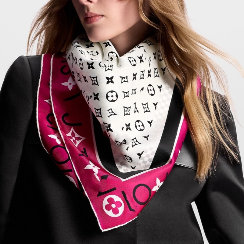 Designer Silk Scarf Small Square Scarf Soft Soft Women Fashion Top Luxury Brand L Letters Full Print Head Ring Stole Schal Hojap Monogram Infinity Square M79931