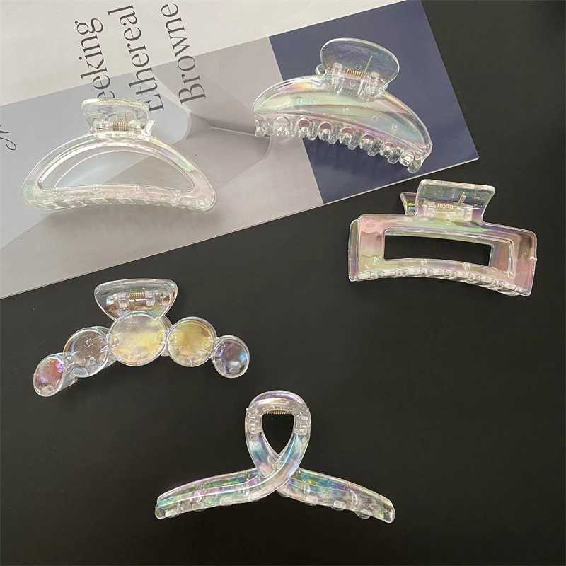 Haarklammern Barrettes 2022 Neue Frauen elegante Aurora Mermaid Hollow Geometrische Haarnadel -Retro -Kopf mit Modezubehör