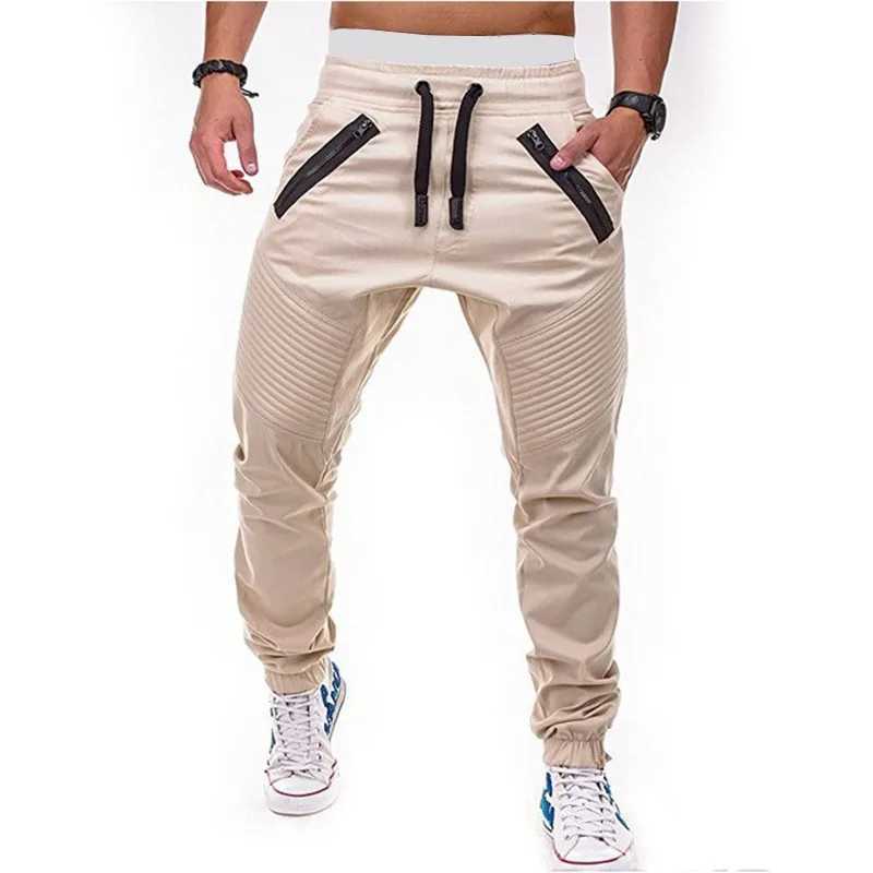 Calças masculinas Spring e Autumn Sports Sports Sports Sports Europeu e Americano Casual Cutt -Pants Acessórios de Trabalho da Cantura elástica HARLAN PL2403