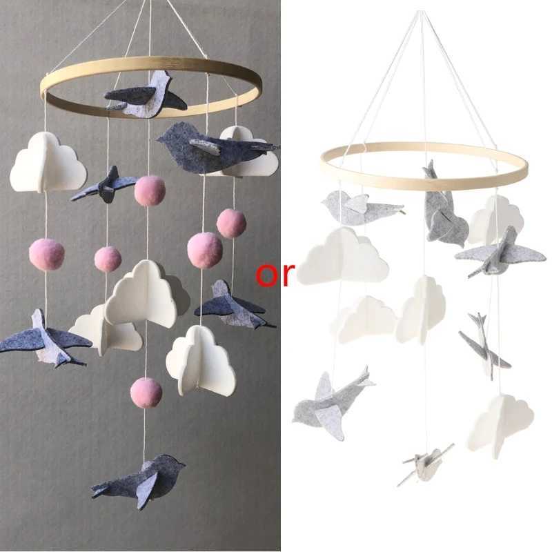 Mobiles# Baby Rattle Mobile Crib Łóżko z zabawkowym łóżkiem Wisząc nowonarodzone wiatr dzwonek do dekoracji pokoju dziecięcego rekwizyty Dropshipping D240426