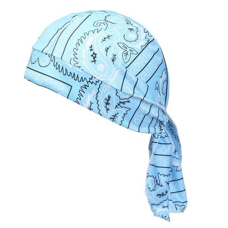 Bandanas Durag Mens Bandana Scarf Bicycle Headwear Handle Headwear Outdoor Pirate Hat Motorcycle Printing Paisley Multi Color Hip Hop Dance 240426