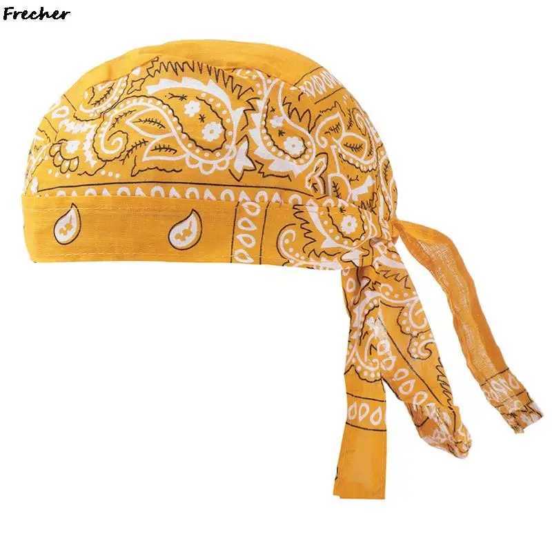 Bandanas Durag Men Women Runners Bandana Headwear Oddychający piracka czapka czapka na zewnątrz rower sportowy szyfonowy kapelusz egzotyczny 240426