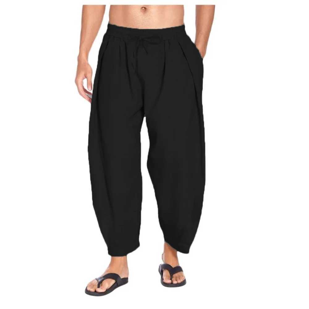 Herrbyxor hougong byxor herr gata kläder cloose jogger mens långa byxor bomull täcker herre långa byxor l2403