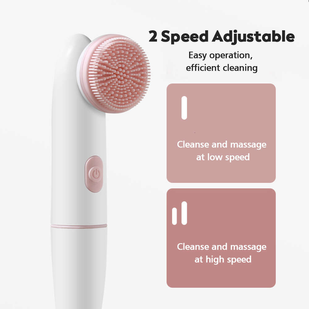 Escova de limpeza de rosto elétrico para cuidados com a pele facial lavar massagem de vibração sônica 2 em 1 acne poro -brezhead silicone limpador ferramenta