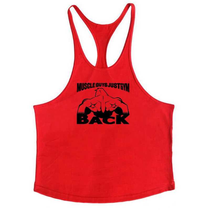 Men's Tank Tops New Hot Selling Mens Printed Tank Top Breathable Cool Tank Top Running Shirt Cotton Tee Fitness Single SleeveL2404