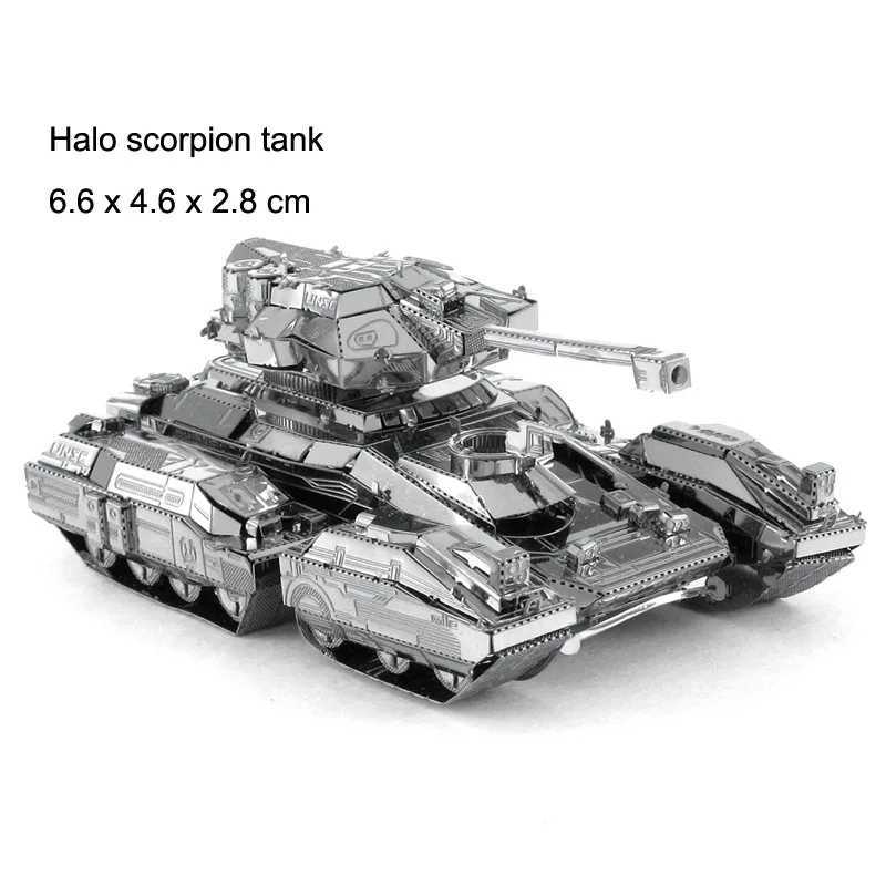 3D Puzzles DIY Mini 3D Metal Bulma Modeli Akrep Tank Şefi Tank Sherman T34 Tank Kaplan Tank Bileşeni Yetişkin Oyuncak Puzzlel2404