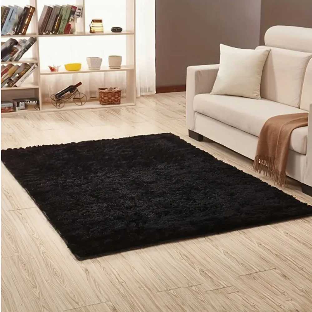 Carpets Fluffy Area Rug Black Shag Area Rugs Extra Soft And Shaggy Carpets Indoor Fuzzy Rugs For Bedroom Living Room Home Rug