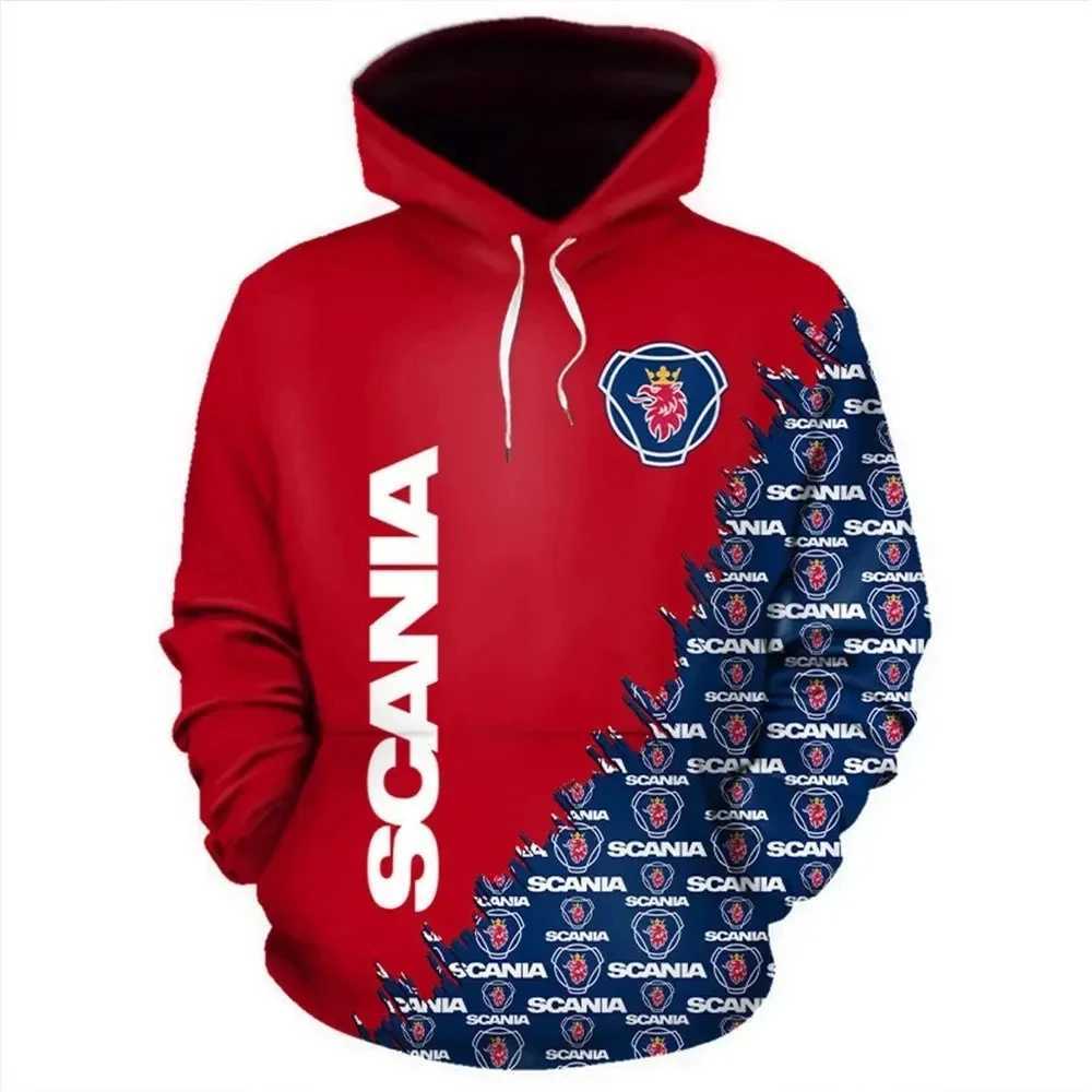 Sudaderas para hombres sudaderas con capucha para hombres 2024 primavera nueva camioneta 3d impresión a la moda sudadera con capucha de calles grandes calles de manga larga 240425