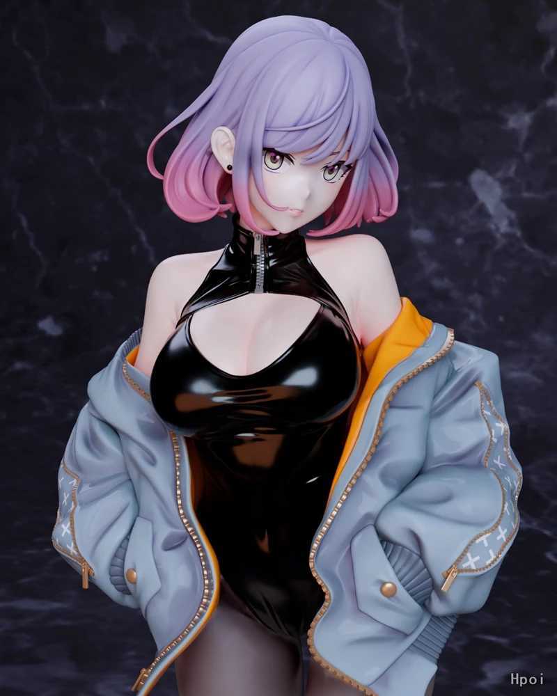 Action Toy Figures 24cm Astrum Design Luna Illustration by yd Animation Sexy Black and Pink Mask Girl Action Picture PVC Modèle Collectible Doll Toyl2403