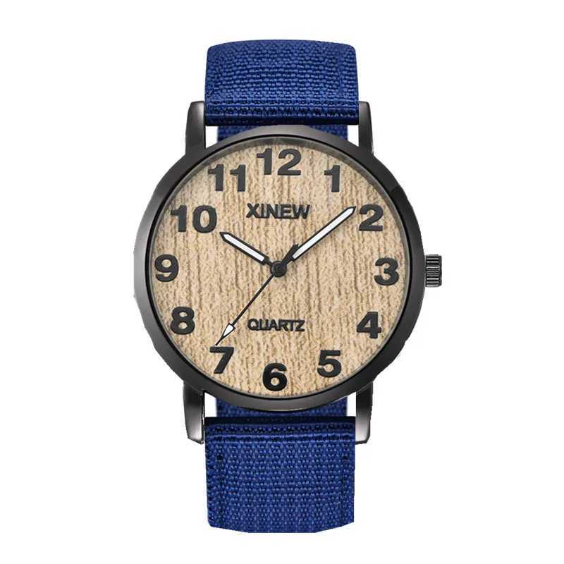 Wristwatches XINEW Brand es For Men Montre Homme Fashion Nylon Band Simple Sports Gifts Quartz Wristes Relogios Masculinos 2023 Q240426