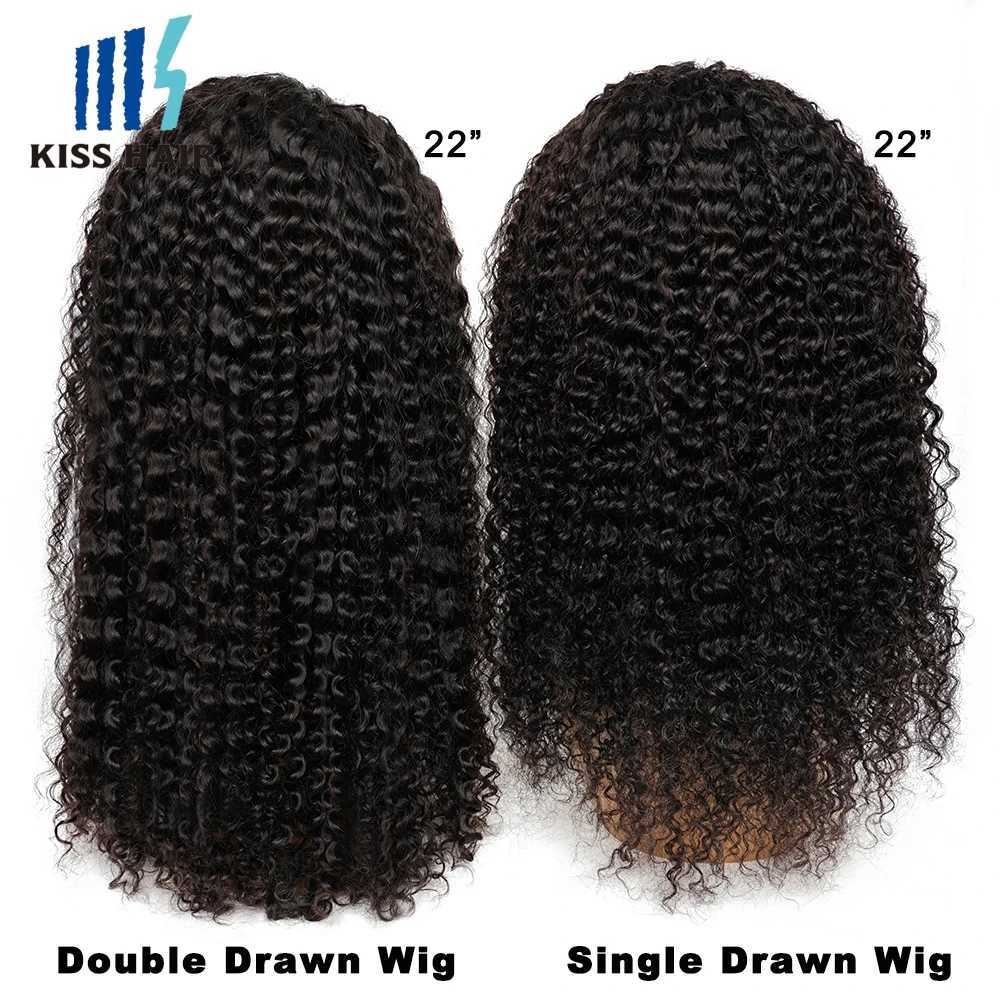 الباروكات الاصطناعية 220 ٪ Jerry Curry 5 * 5 Pront Lace Wig Single/مزدوج شعر شعر بشرة بشرية صينية بدون غراء يسهل ارتداء 4 * 4 الدانتيل الباروكات Q240427