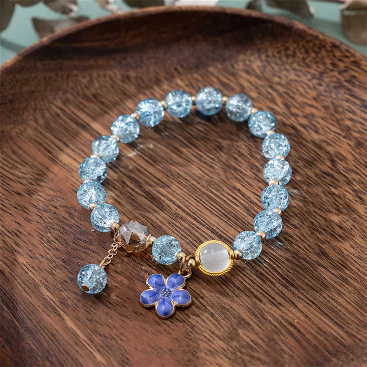 Bracelet pendentif de fleur de perle colorée colorée coréenne pour femmes bijoux de mariage Bohemian Sakura