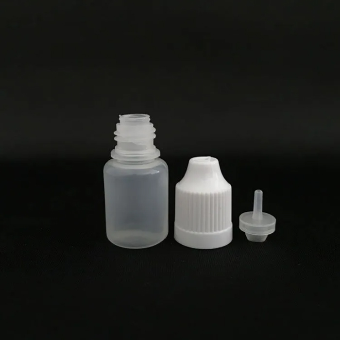 Bottles de biberón elegante de la aguja de PE de estilo suave de plástico al por mayor 3 ml 5ml 10ml 15ml 20ml 30ml 50ml 60ml 100ml 120ml a prueba de niños con tapas de jugo de tapa