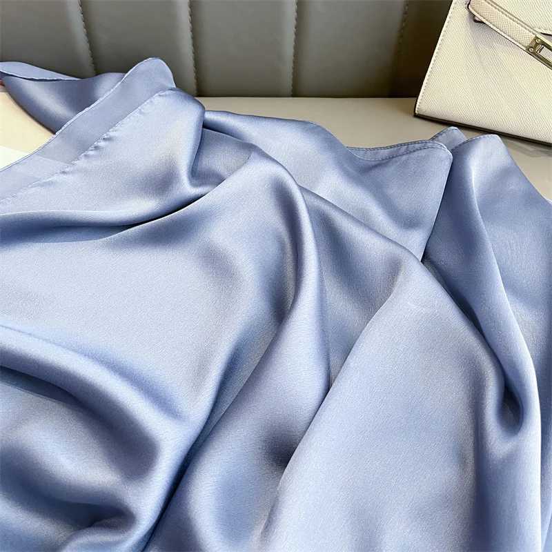 Châles nouvelles 16 couleurs écharpe en soie solide femmes de qualité des écharpes douces châles femelles couvertures de plage bandana enveloppes de luxe d240426