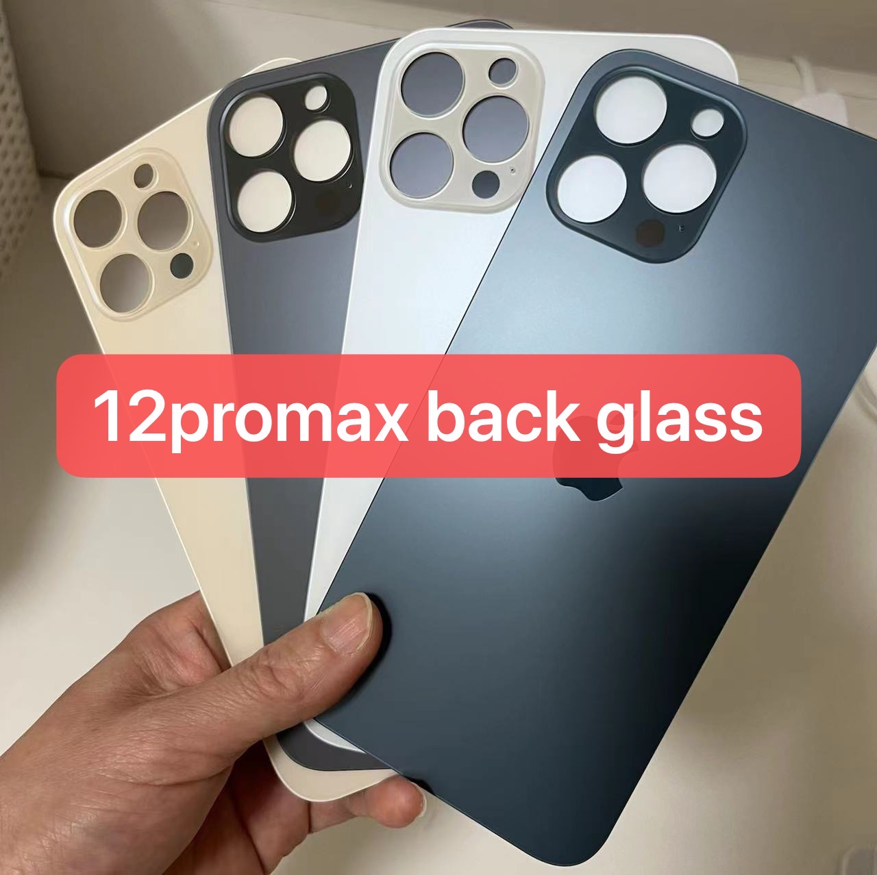 Tiètement de verre arrière de qualité OEM pour iPhone 12 Pro Max 12 12mini 12pro 12promax mini boîtier de couvercle arrière avec autocollant