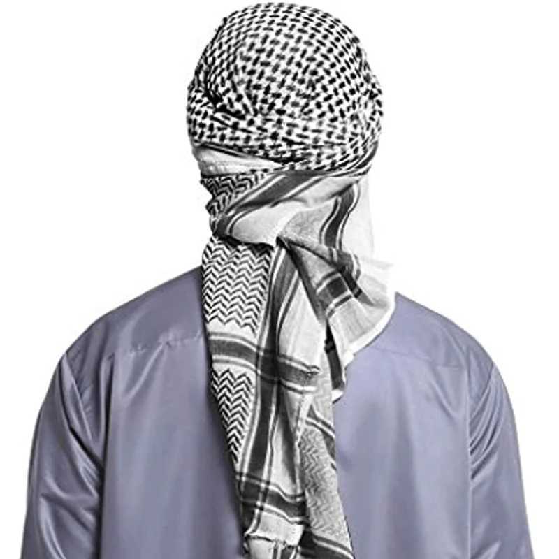 Bandanas Durag 55 inch 140cm mens large Arab Shemagh headscarf Muslim headscarf shawl Keffiyeh Arab scarf Bandana Bonnet headscarf 240426