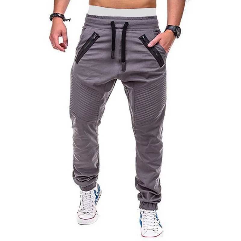 Calças masculinas Spring e Autumn Sports Sports Sports Sports Europeu e Americano Casual Cutt -Pants Acessórios de Trabalho da Cantura elástica HARLAN PL2403