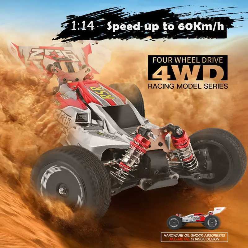 Elektro/RC-Auto Wltoys 144001 1 14 RC Rennwagen 65 km/h 2,4 g Fernbedienung Hochgeschwindigkeit Offroad-Drift-Stoßdämpfung Adult Boy Toyrens Giftl2404