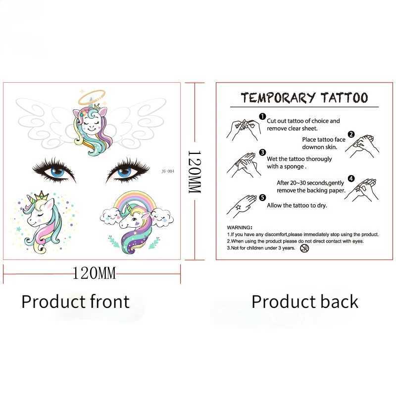 Tattoo Transfer Childrens Carnival Party Face Stickers Tattoo Stickers Mermaid Dolphin Animal Dress Up Fun Tattoo Paper Temporary Tattoos 240427