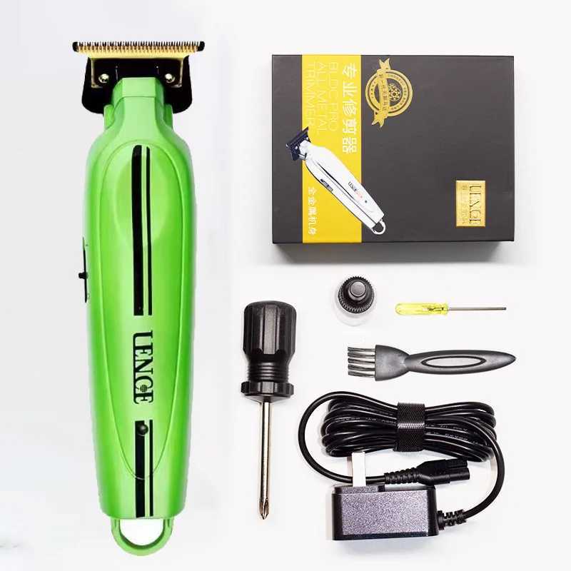 Hair Trimmer New Lence Pro Mens Ekskluzywny fryzjer Salon Electric Clipper All Metal Can Height Power Milk 7200 rpm Q240427