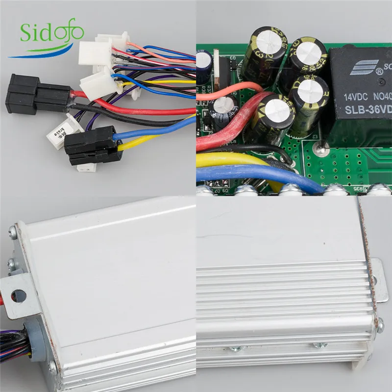 Accesorios Controlador de cepillo Ebike 24V/36V/48V 500W1000W para el scooter eléctrico Scooter cepillado DC Controlador de motor 800W Accesorio de bicicletas