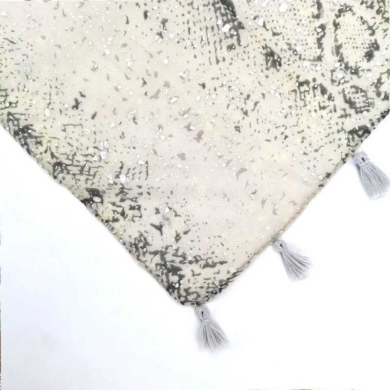 شالات أزياء Lurex Glitter Snake Skin Pattern Tassel Viscose Shawl Lady Soft Shiny Silver Pashmina Stole Fluards Muslim Hijab D240426