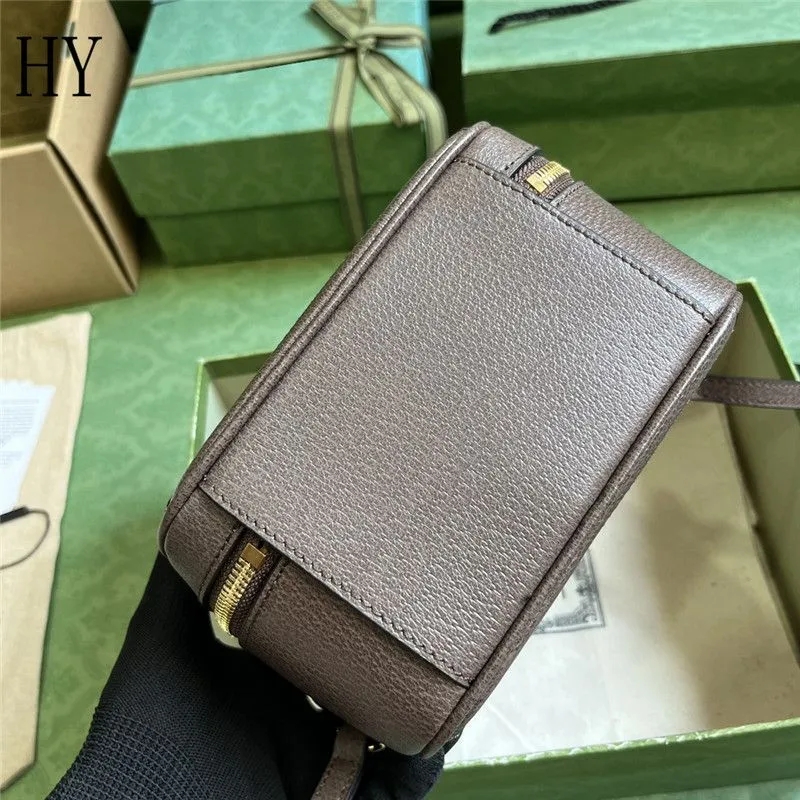 Дизайнерская роскошная мини -сумка 772157 Crossbody Brown Pvc кожаная сумочка сумка для плеча 7a Лучшее качество