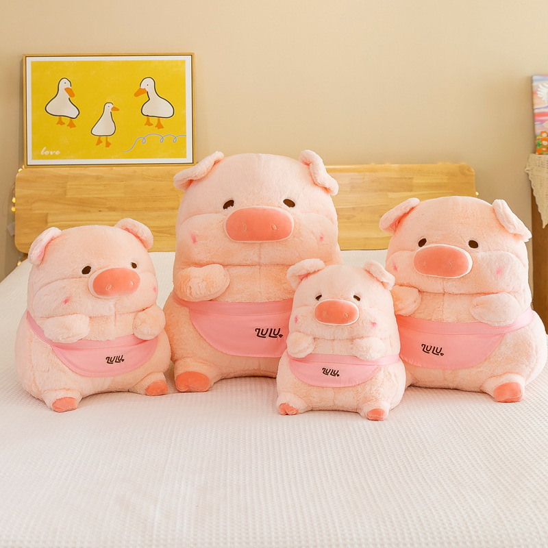 Nouveau cochon muette mignon jouet en peluche lulu pouf poupée pigle lit super sofw oreiller grave machine poupée en gros