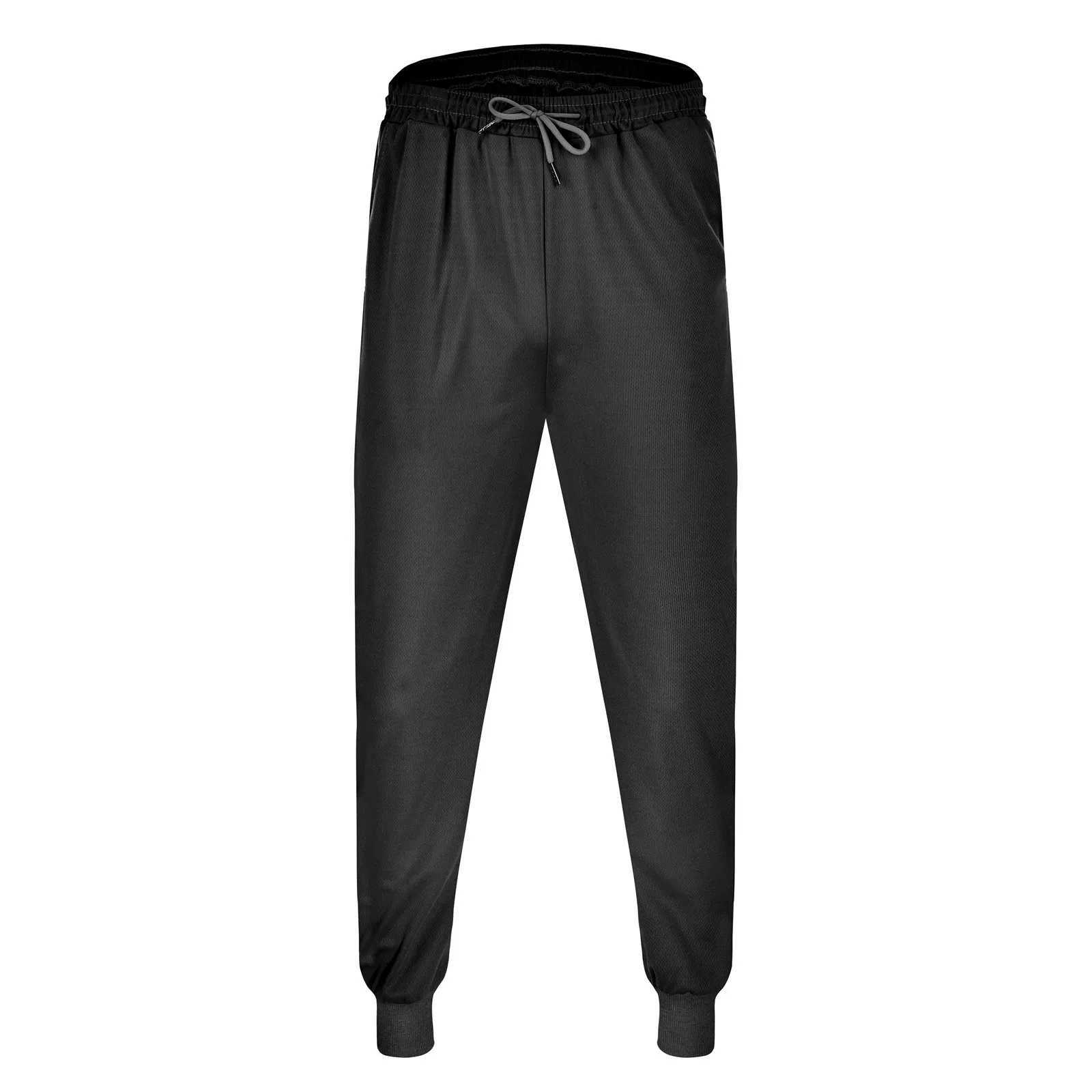 Men's Pants Ice Silk Pants Mens Spring/Summer Thin Mesh Breathable Sports Tight Bra Casual Mens Large Air Conditioning PantsL2404