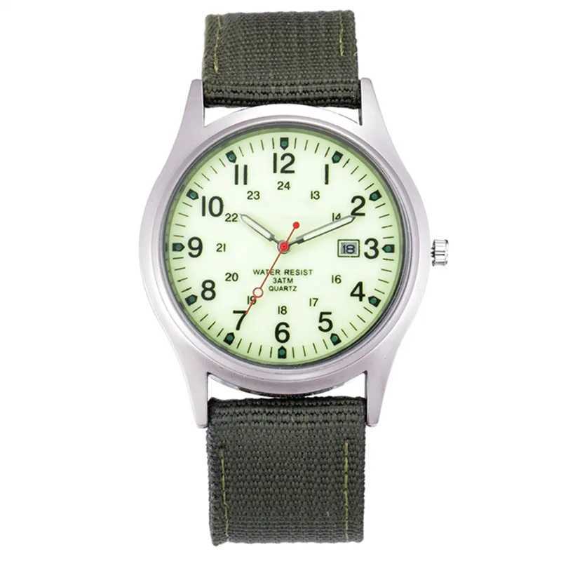 Wristwatches / Cheap Brand es For Men Montre Homme Fashion Nylon Band Sports Army Date Quartz Clock Barato Erkek Saat Relogio Q240426