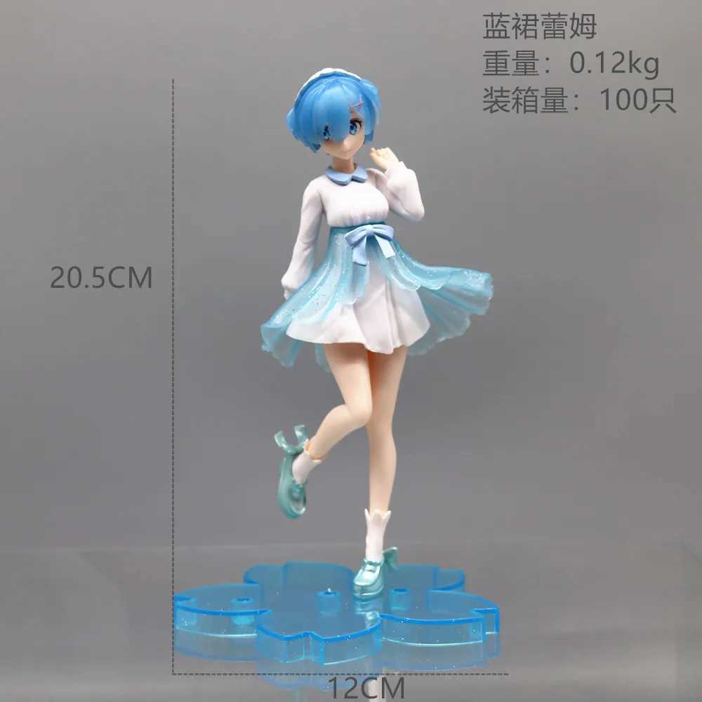 Anime Manga Re Living in a Different World From Zero Character Rem Ram Transparent Part Nighttime Fluorescent Action Character Toy GiftsL2404