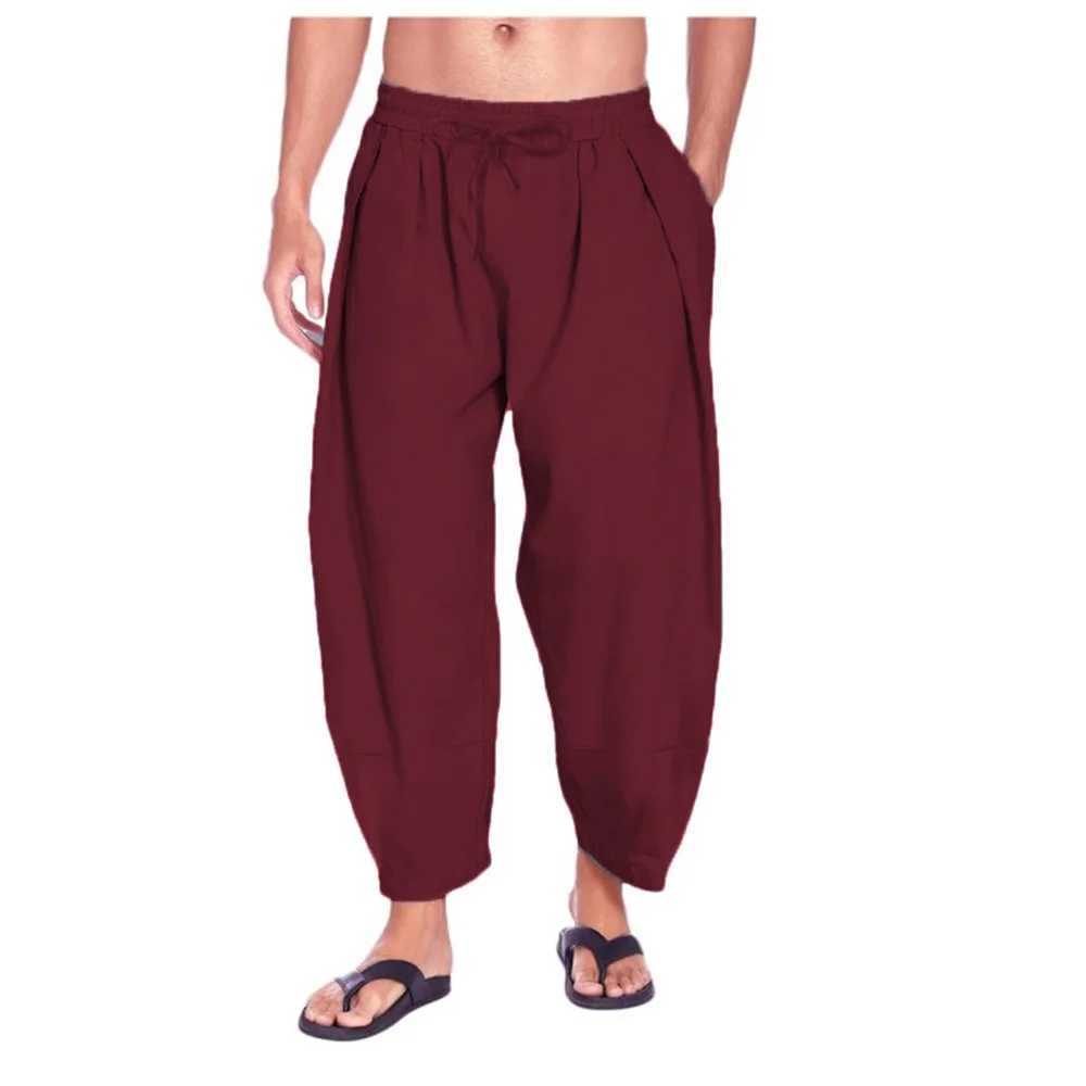 Herrbyxor hougong byxor herr gata kläder cloose jogger mens långa byxor bomull täcker herre långa byxor l2403