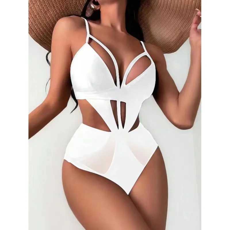 Swimwear féminin 2024 MAISON ONE PIÈCE FEMMES FEMMES NOUVEAUX NOUVEAU ROSE HOT ROSE HOT PACTWOK MONOKIN SEXY SEXHING BATHING Suivi brésilien Brésilien