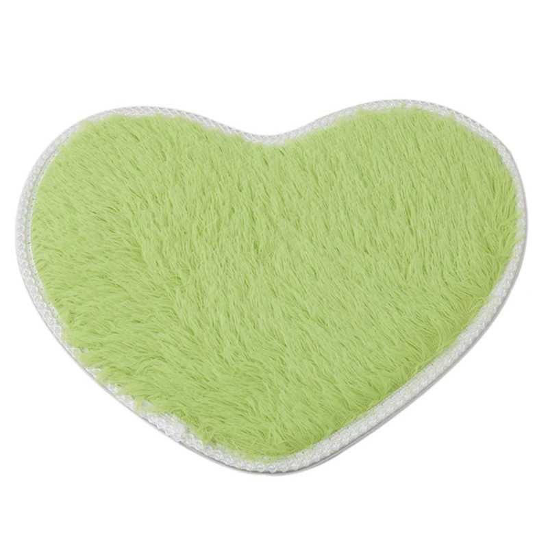 Teppiche 26*37 cm Liebe herzförmige Fußmatte Nicht-Rutsch weiche Push-Bodenmatte Badezimmer Boden Teppich für Wohnzimmermatten Faux Shaggy Teppiche