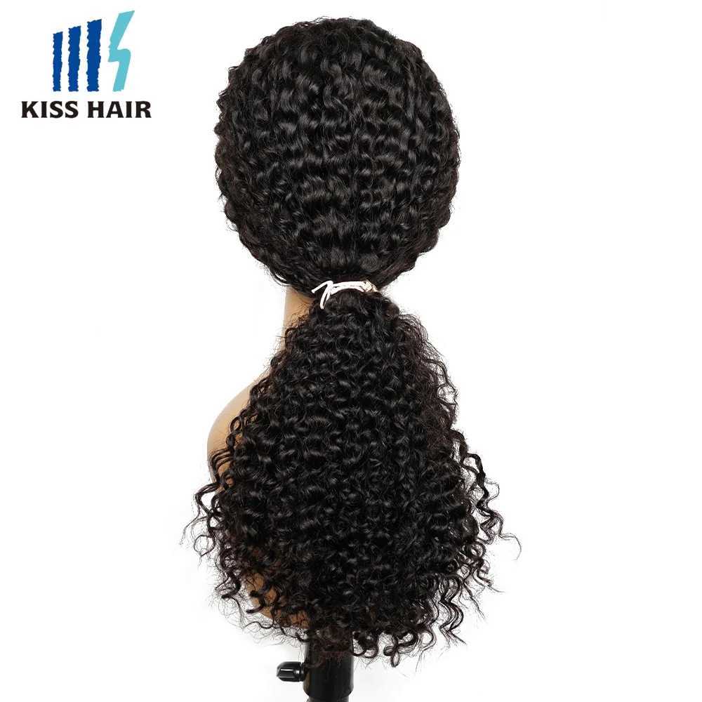 الباروكات الاصطناعية 220 ٪ Jerry Curry 5 * 5 Pront Lace Wig Single/مزدوج شعر شعر بشرة بشرية صينية بدون غراء يسهل ارتداء 4 * 4 الدانتيل الباروكات Q240427