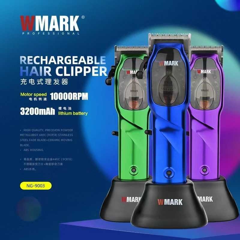 Hair Trimmer Wmark NG-9003 Femstjärnigt hårklipp Professionell Mens Beard Trimmer Cordless Electric Q240427