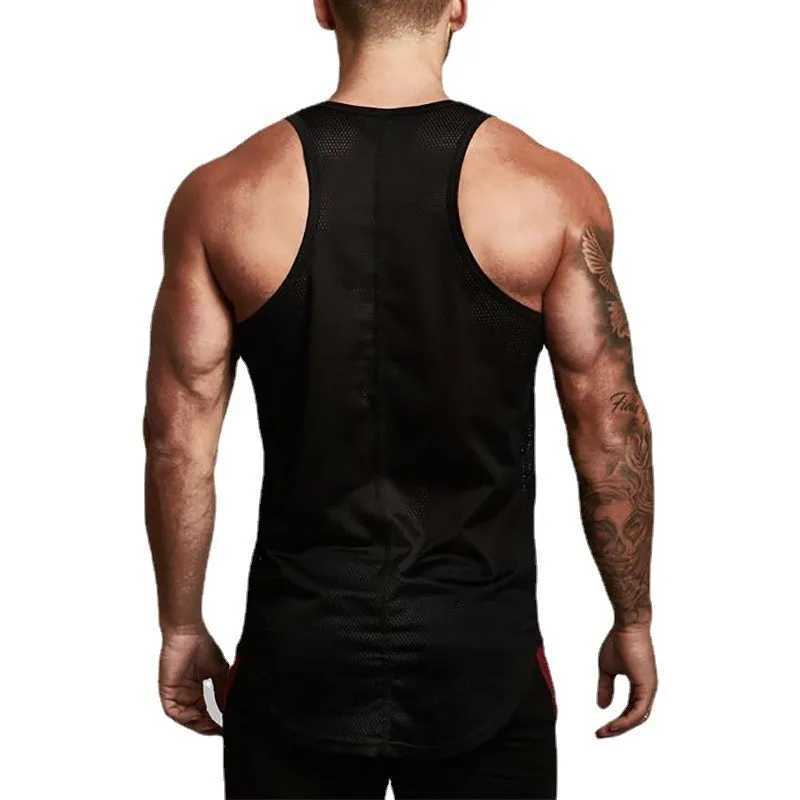 Tops canotte maschile Faith Over Stamp Earness Fitness Top Top Mesh Essiccata Sleevella Muscolo Muscolo Fitness Sports Sport Slimming Topl2404