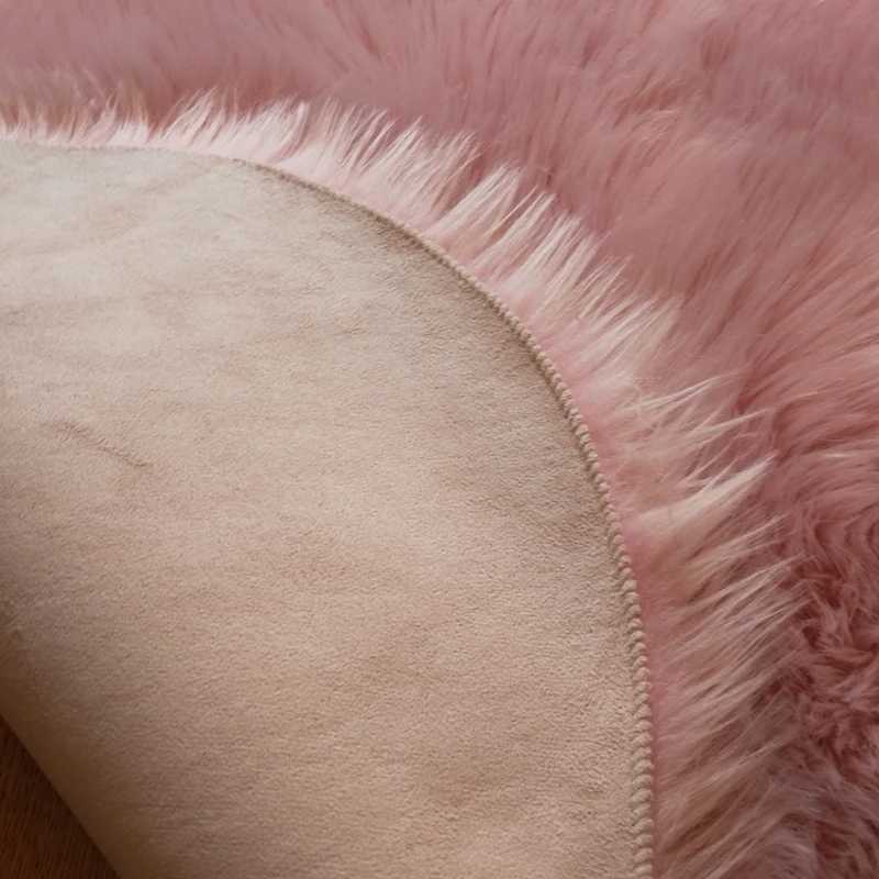 Carpets Thick Fur Carpet For Living Room Sheepskin Plush Bedroom Rugs Long Hair Rug Pink Children Room Soft Wool Bedside Mat Home Decor