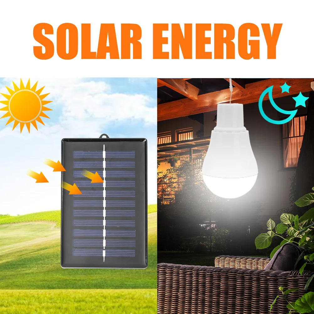 5 V 15W 300 lm Solarenergie Energy Power Outdoor Lampe USB -LED -Verbrauch LED -Lampe für Haus im Freien Garten Camping Zeltbeleuchtung