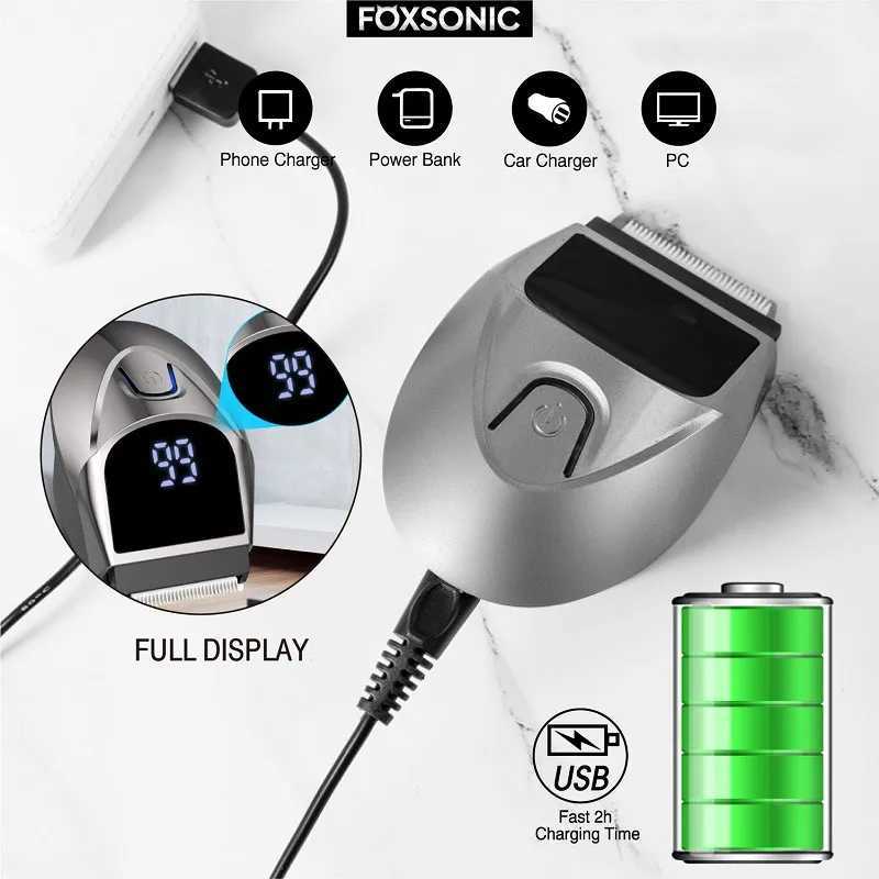 Hair Trimmer FOXSONIC hair clip mens clipper rechargeable short beauty kit cordless electric Q240427