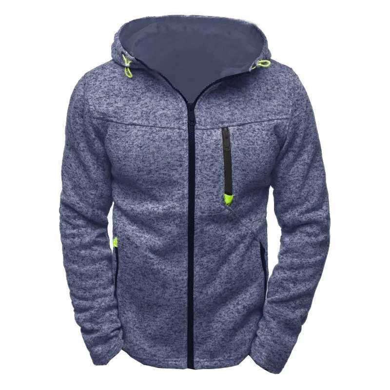 Sweatshirts Mens Hoodies Sweatshirts Mens Hoodie med sidospelfickor tunn ull fast färg Casual Daily Outdoor Hoodie Långärmad 240425