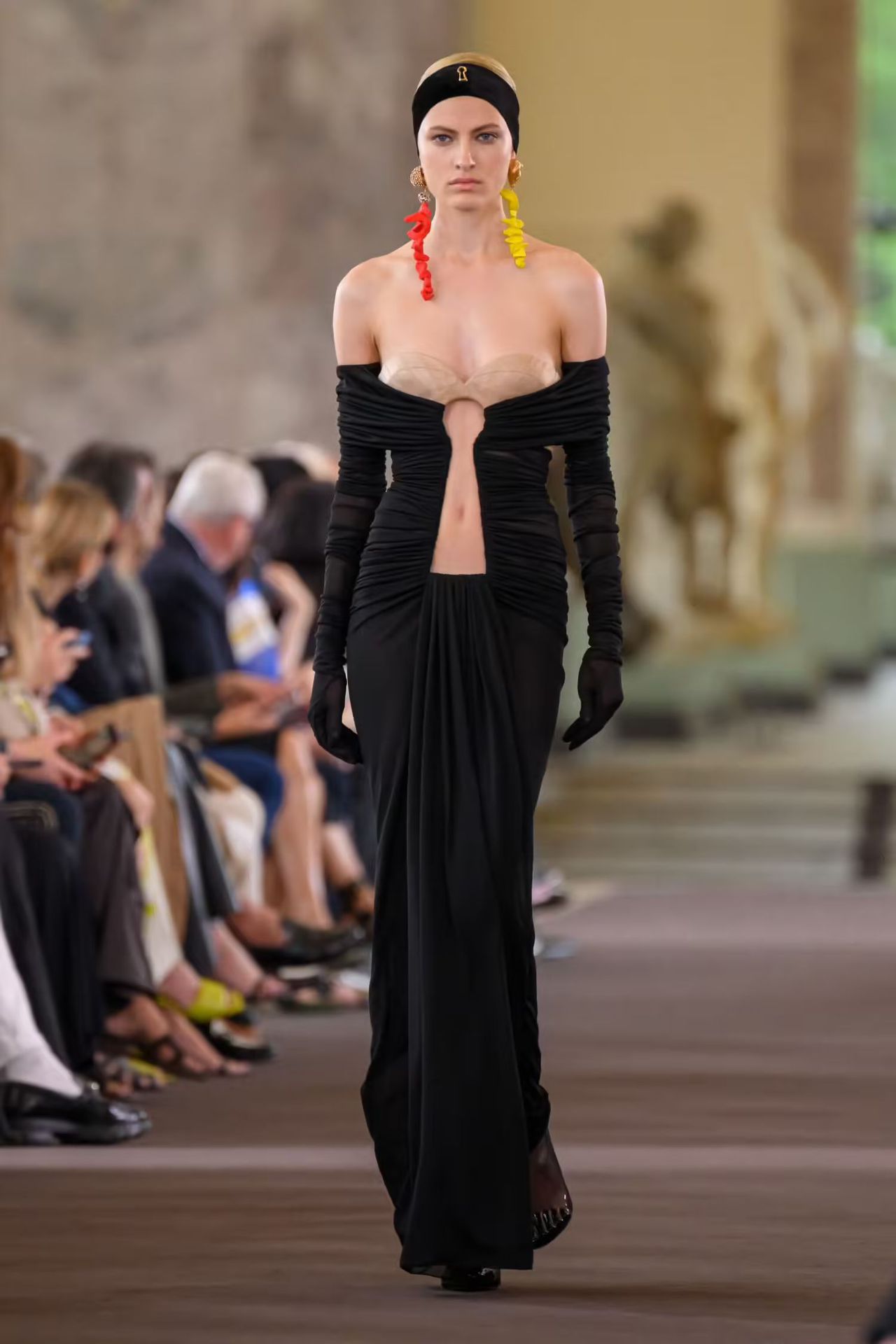 416 XXL 2024 Milán Vestido de la pasarela Spring Summer Slewer Long Straping Vestido Fashion de alta calidad Shijie