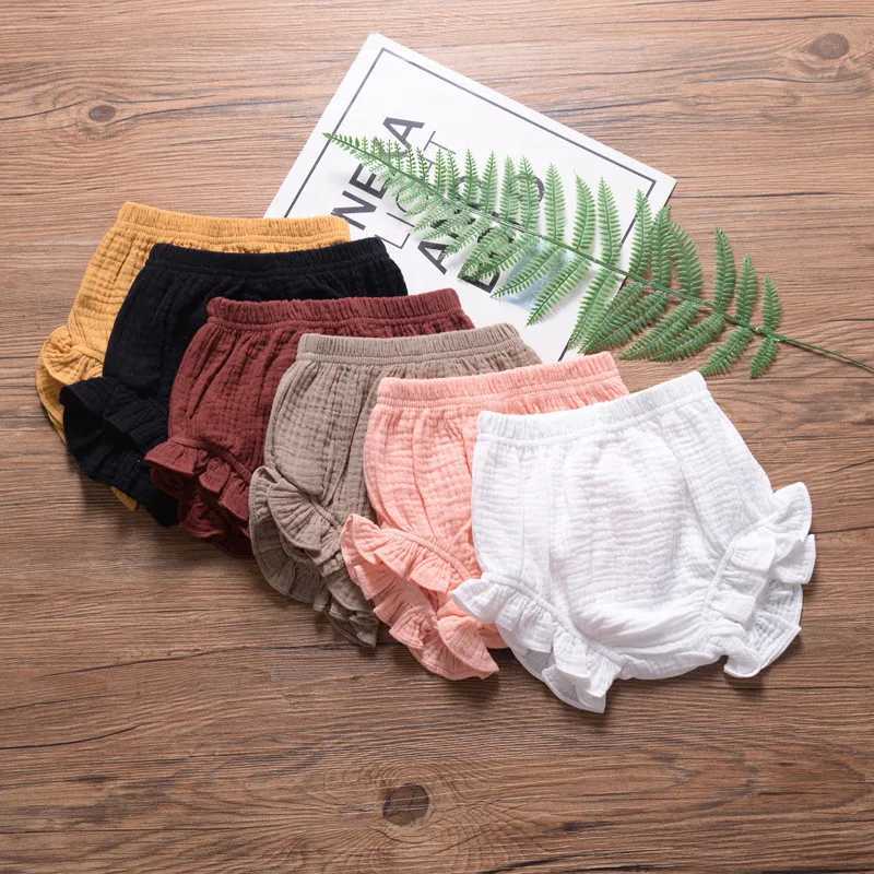 Pantalon babys pantalon harem shorts en lin en coton nouveau-né les garçons et filles pantalons courts pp pant