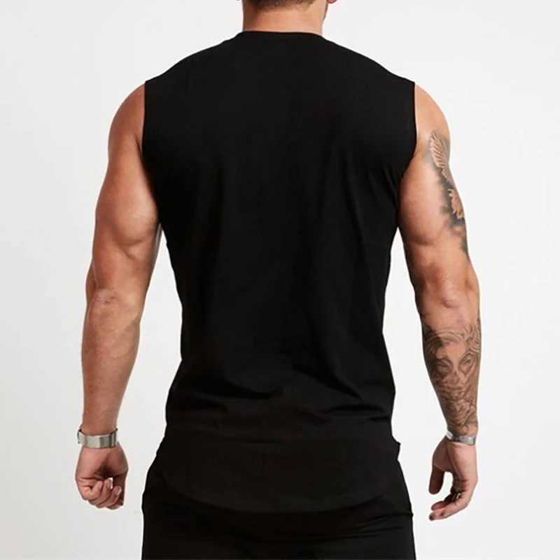 Tops cerebbe da uomo abbigliamento da palestra di cotone da uomo esercitano senza maniche gilet fitness fitness di alto livello giubbotto da uomo giubbotto muscolare a maniche singola vestl2404