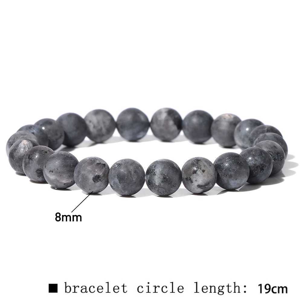 Beaded 8mm svartvit natursten armband handgjorda matt protein pärla energy yoga mens smycken gåva